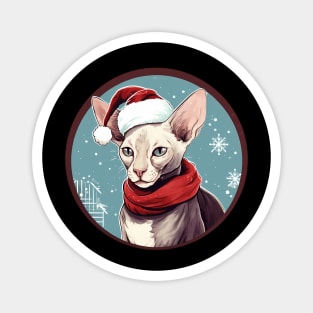 Cornish Rex Cat Xmas, Love Cats Magnet